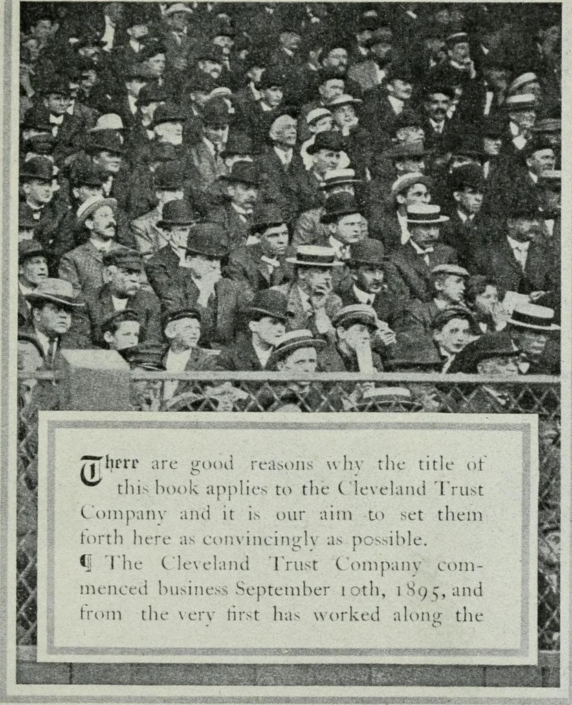 An illustration from Financial advertising, for commercial and savings banks, trust, title insurance, and safe deposit companies, investment houses, 1908, leaf 587