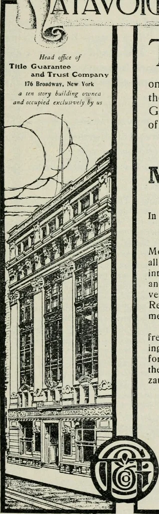 An illustration from Financial advertising, for commercial and savings banks, trust, title insurance, and safe deposit companies, investment houses, 1908, leaf 891