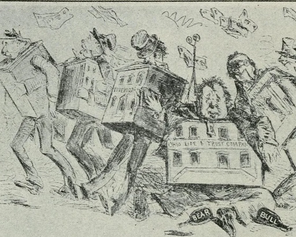 An illustration from Financial advertising, for commercial and savings banks, trust, title insurance, and safe deposit companies, investment houses, 1908, leaf 948