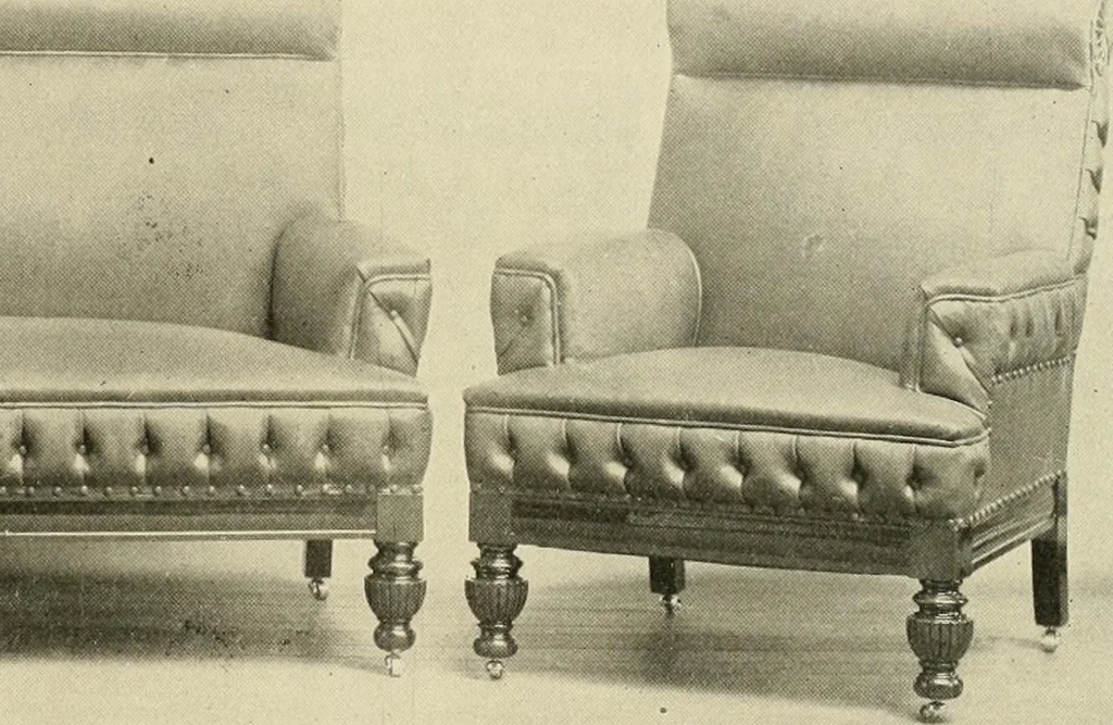 An illustration from Fine leather furniture., 1899, leaf 12