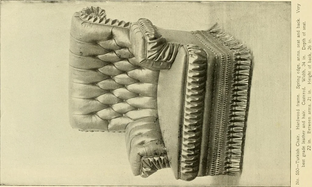An illustration from Fine leather furniture., 1899, leaf 17