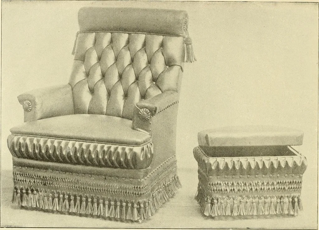 An illustration from Fine leather furniture., 1899, leaf 25