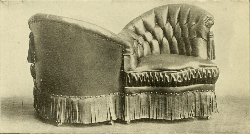 An illustration from Fine leather furniture., 1899, leaf 27