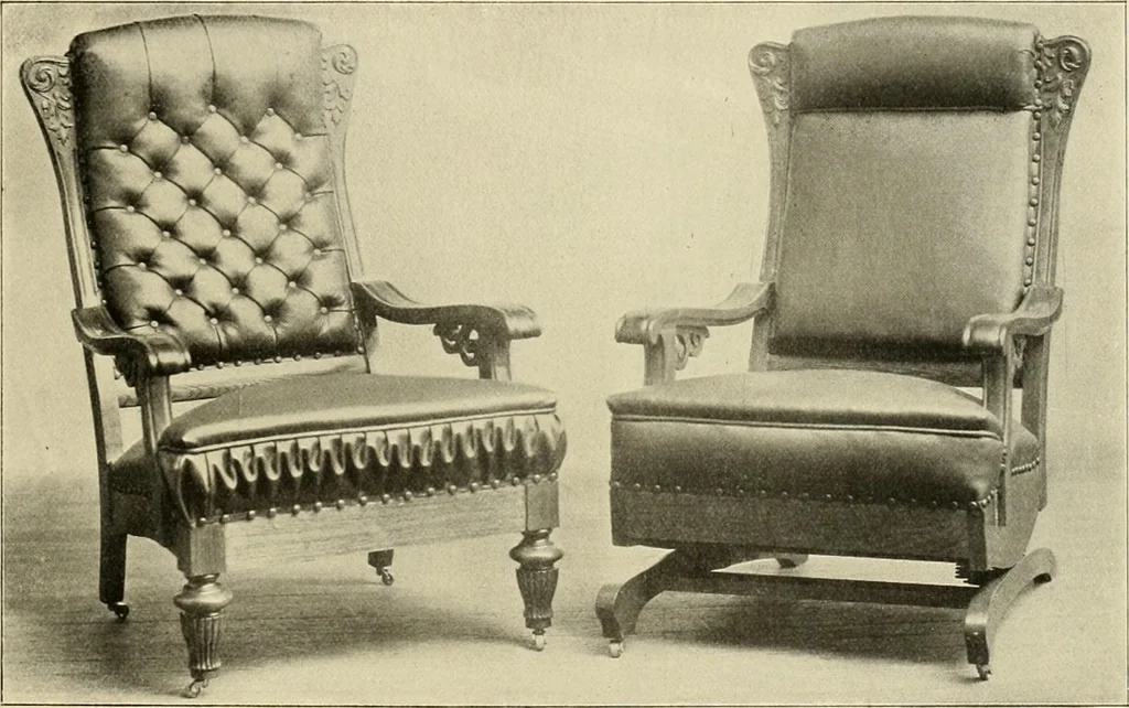 An illustration from Fine leather furniture., 1899, leaf 32