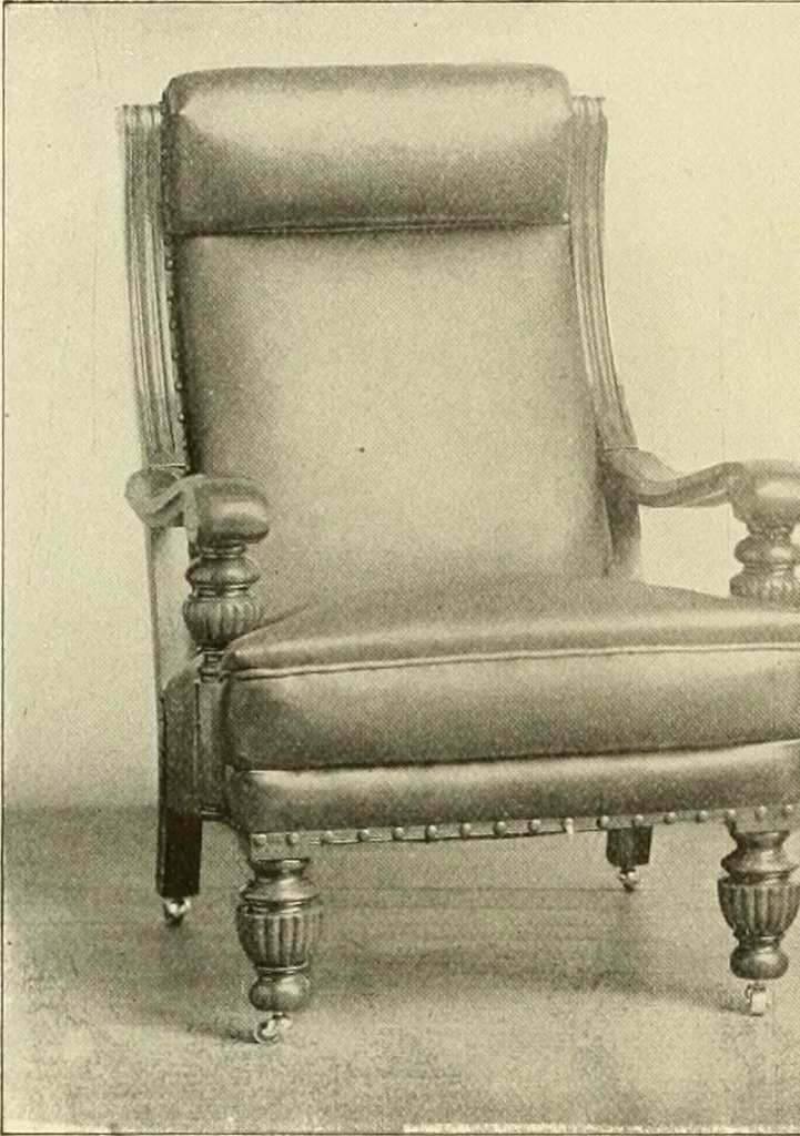 An illustration from Fine leather furniture., 1899, leaf 33