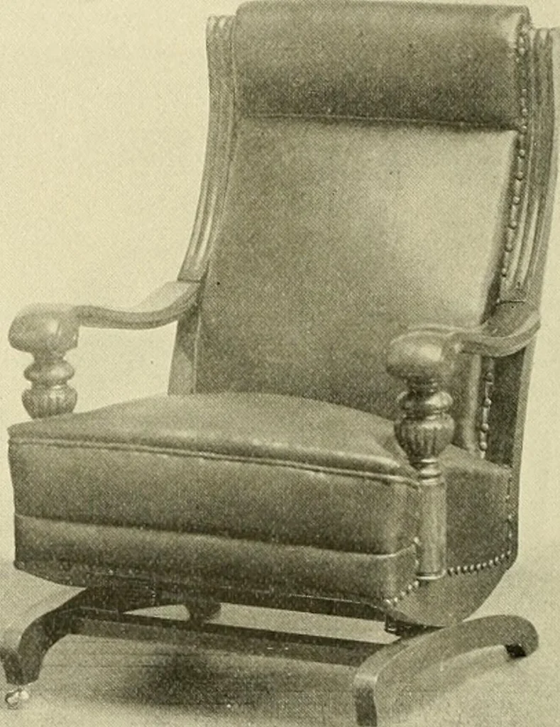 An illustration from Fine leather furniture., 1899, leaf 33