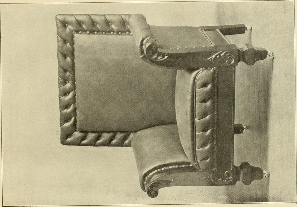 An illustration from Fine leather furniture., 1899, leaf 34