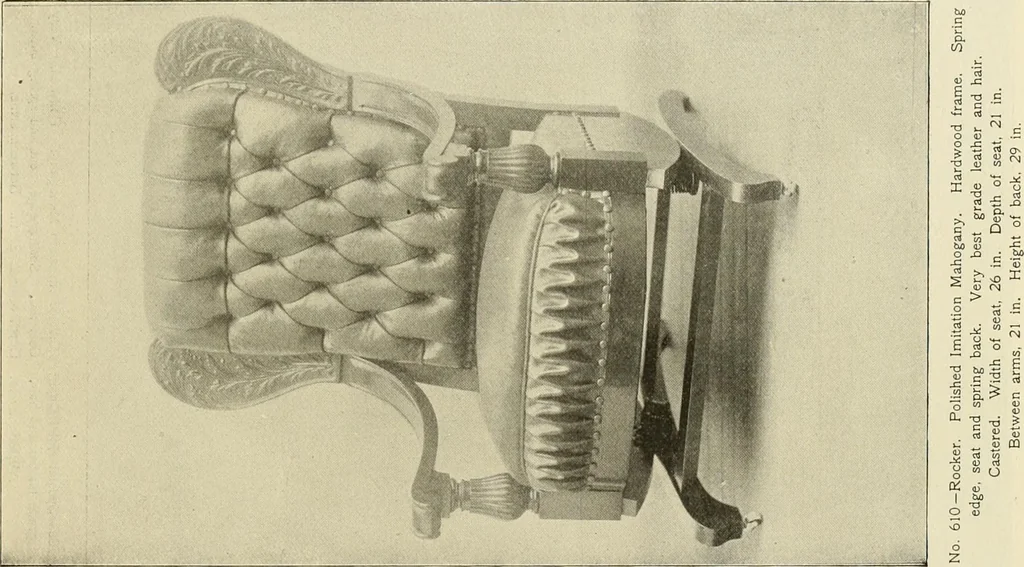 An illustration from Fine leather furniture., 1899, leaf 36