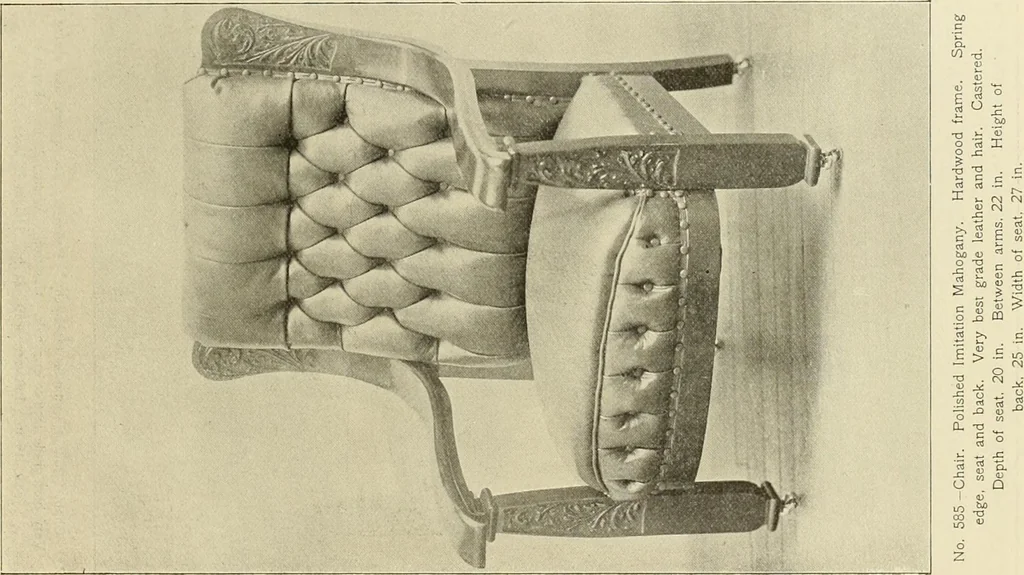 An illustration from Fine leather furniture., 1899, leaf 40