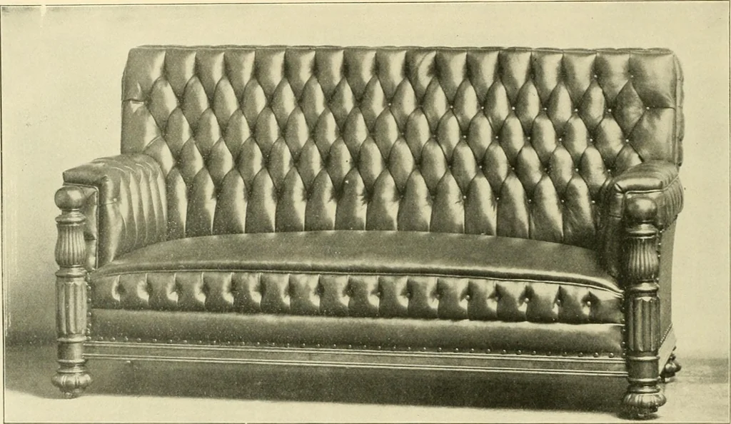 An illustration from Fine leather furniture., 1899, leaf 7