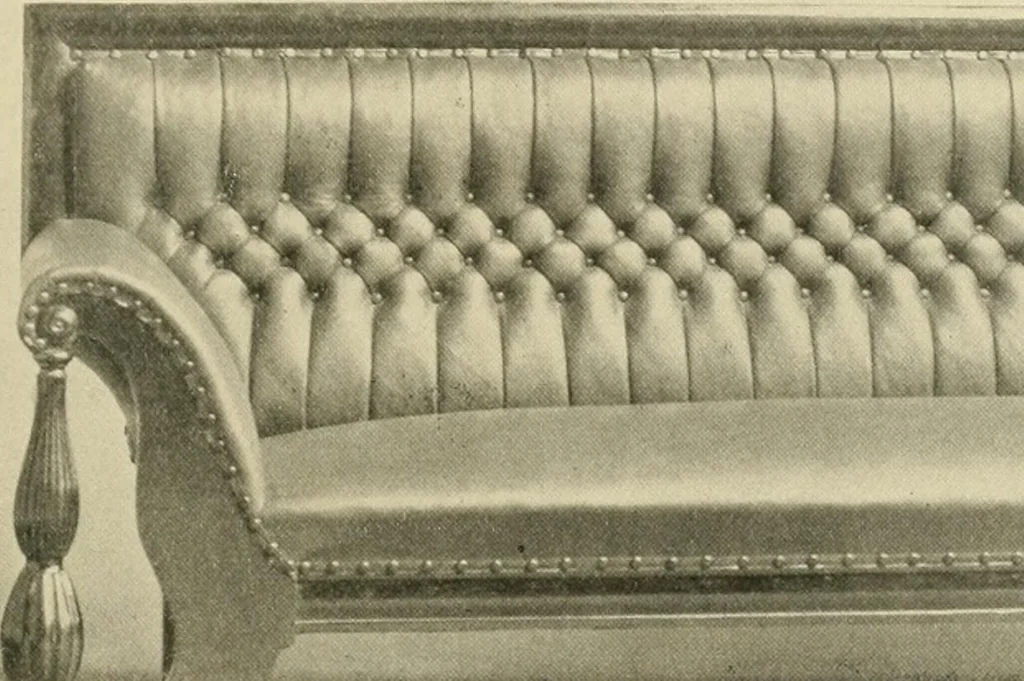 An illustration from Fine leather furniture., 1899, leaf 8