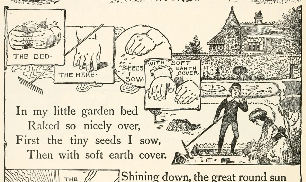 An illustration from Finger plays for nursery and kindergarten, 1893, leaf 32