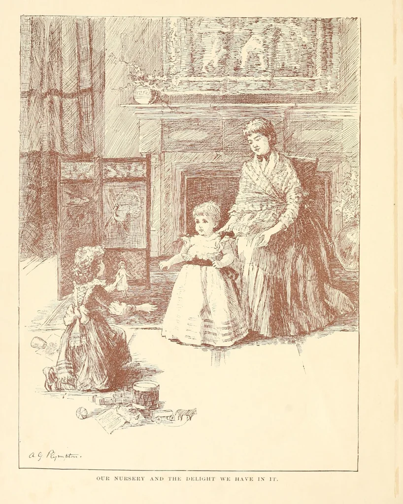 An illustration from Finger plays for nursery and kindergarten, 1893, leaf 10