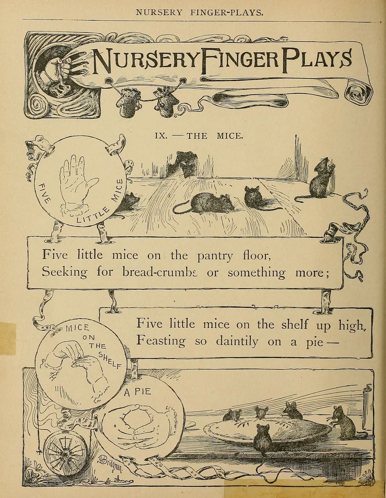 An illustration from Finger plays for nursery and kindergarten, 1893, leaf 46