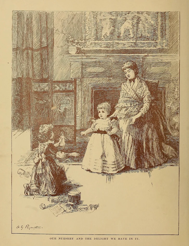 An illustration from Finger plays for nursery and kindergarten, 1893, leaf 6