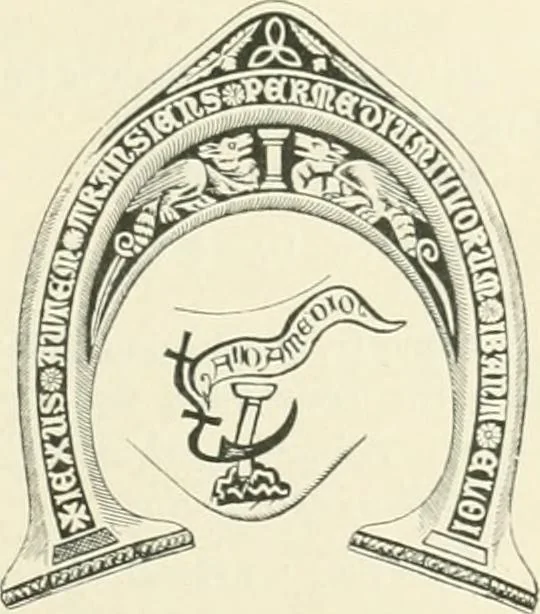 An illustration from Franks bequest. Catalogue of the finger rings, early Christian, Byzantine, Teutonic, mediaeval and later, 1912, leaf 104