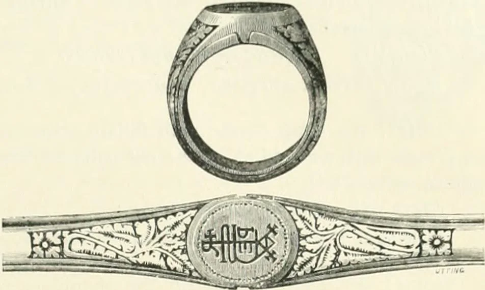 An illustration from Franks bequest. Catalogue of the finger rings, early Christian, Byzantine, Teutonic, mediaeval and later, 1912, leaf 148
