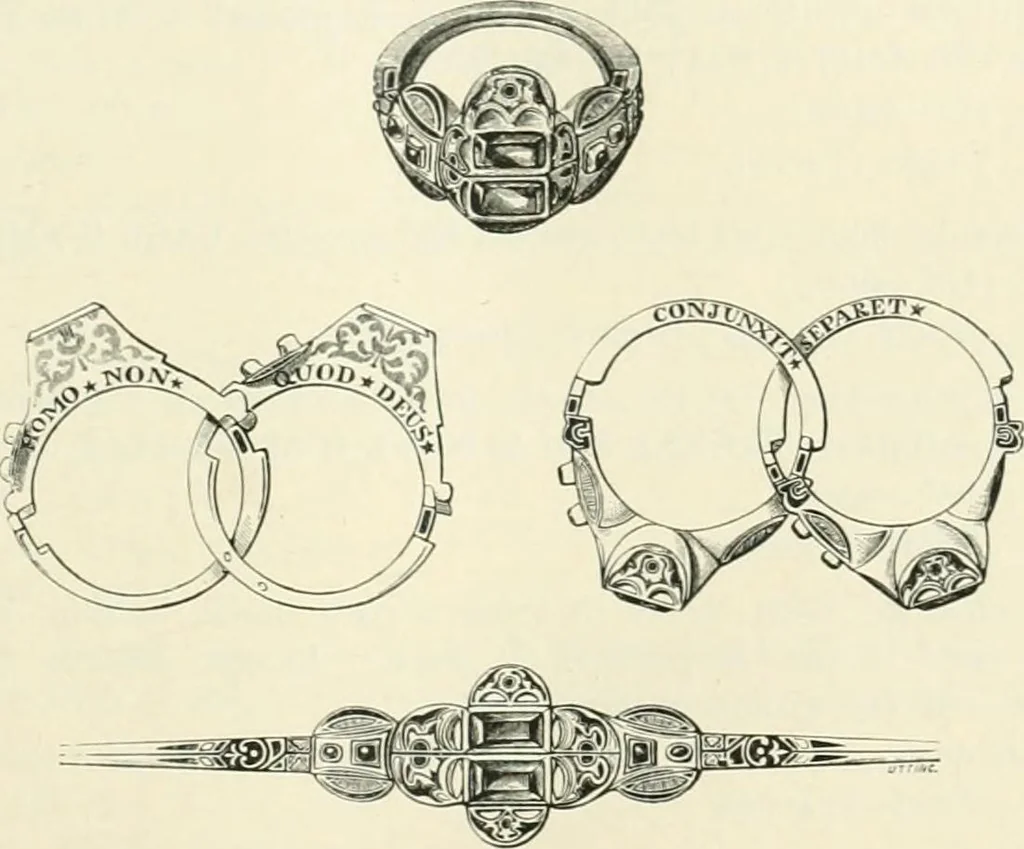 An illustration from Franks bequest. Catalogue of the finger rings, early Christian, Byzantine, Teutonic, mediaeval and later, 1912, leaf 222