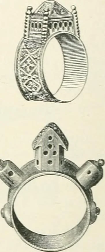 An illustration from Franks bequest. Catalogue of the finger rings, early Christian, Byzantine, Teutonic, mediaeval and later, 1912, leaf 257