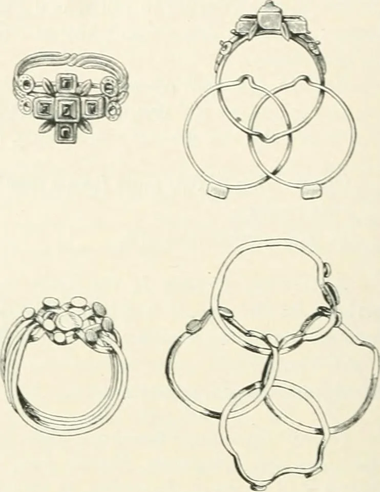 An illustration from Franks bequest. Catalogue of the finger rings, early Christian, Byzantine, Teutonic, mediaeval and later, 1912, leaf 309