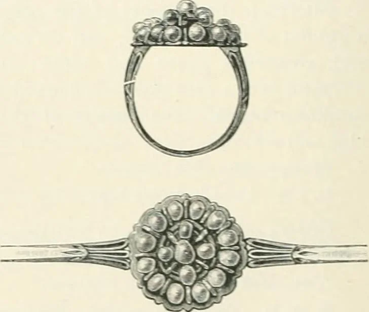 An illustration from Franks bequest. Catalogue of the finger rings, early Christian, Byzantine, Teutonic, mediaeval and later, 1912, leaf 353
