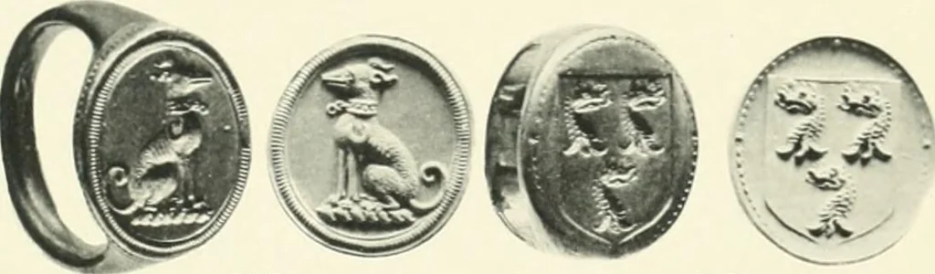 An illustration from Franks bequest. Catalogue of the finger rings, early Christian, Byzantine, Teutonic, mediaeval and later, 1912, leaf 446