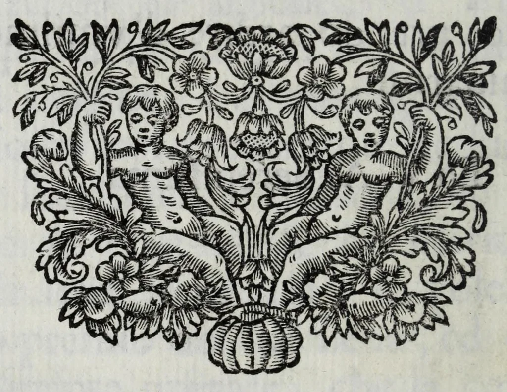 An illustration from Fiori d'ingegno, composizioni in lode d'vna bellissima effigie di Primauera, opera del signor Carlo Marati famoso pittore romano, appresso S.E. il signor Nicolò Michieli senatore veneto, 1685, leaf 14