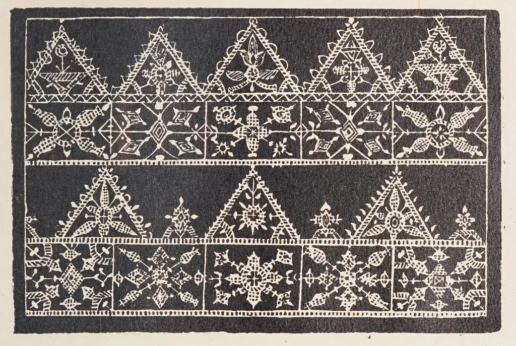 An illustration from Fiori di ricami : nuovamente posti in luce : ne i quali sono varii et diversi disegni di lavori come merli, bavari, manichetti & altre sorte di opere che al presente sono in usu, utilissimo ad ogni stato di donne., 1921, leaf 13