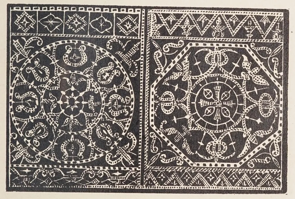 An illustration from Fiori di ricami : nuovamente posti in luce : ne i quali sono varii et diversi disegni di lavori come merli, bavari, manichetti & altre sorte di opere che al presente sono in usu, utilissimo ad ogni stato di donne., 1921, leaf 17