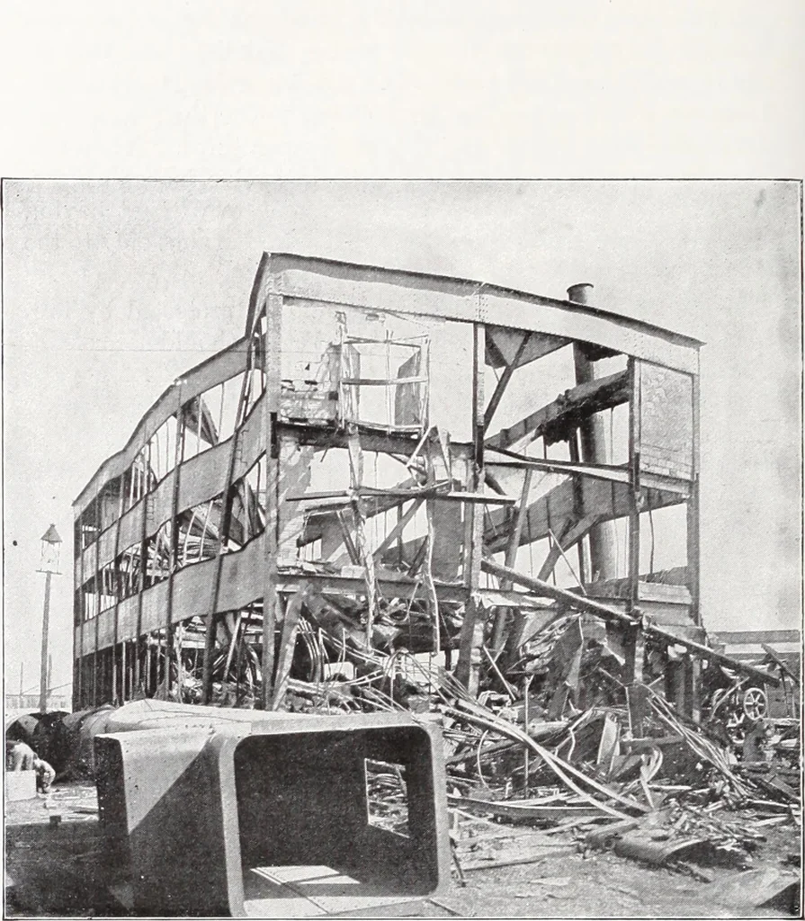 An illustration from Fire insurance and how to build; combining also a guide to insurance agents respecting fire prevention and extinction, special features of manufacturi, 1903, leaf 117