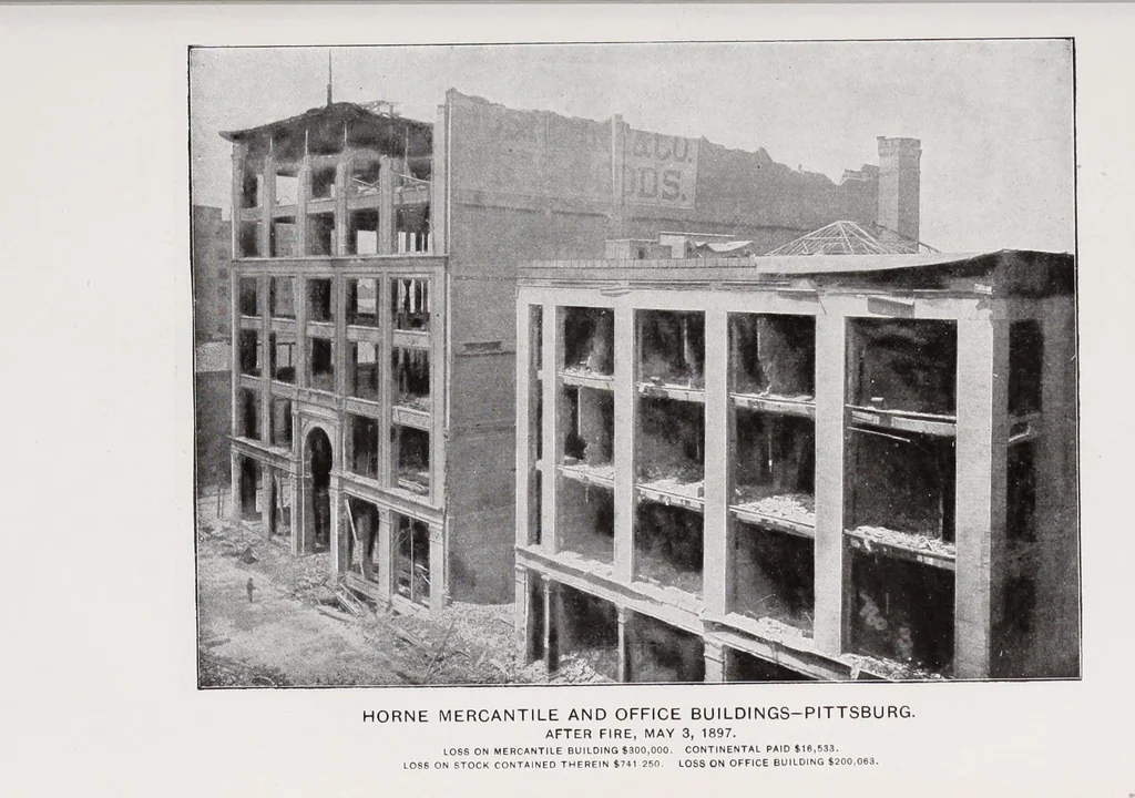 An illustration from Fire insurance and how to build; combining also a guide to insurance agents respecting fire prevention and extinction, special features of manufacturi, 1903, leaf 128