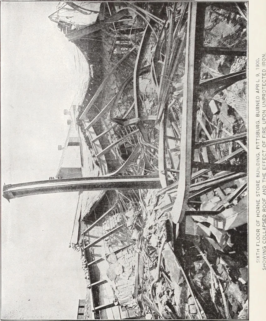 An illustration from Fire insurance and how to build; combining also a guide to insurance agents respecting fire prevention and extinction, special features of manufacturi, 1903, leaf 419