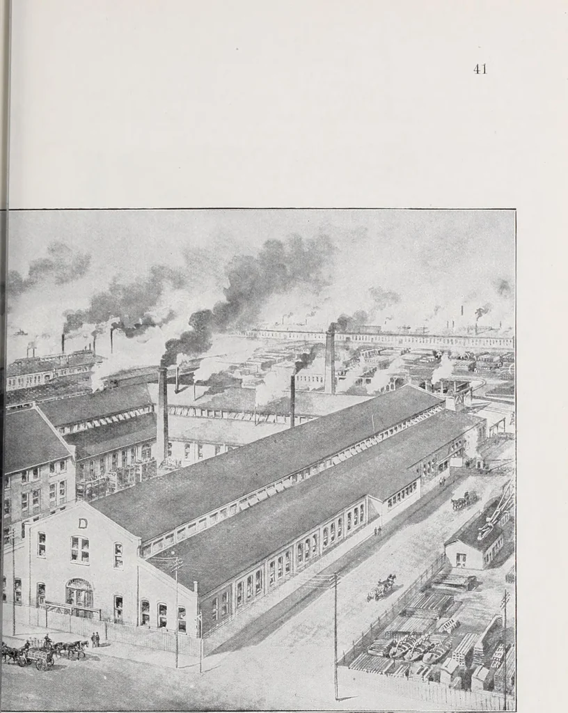 An illustration from Fire insurance and how to build; combining also a guide to insurance agents respecting fire prevention and extinction, special features of manufacturi, 1903, leaf 48