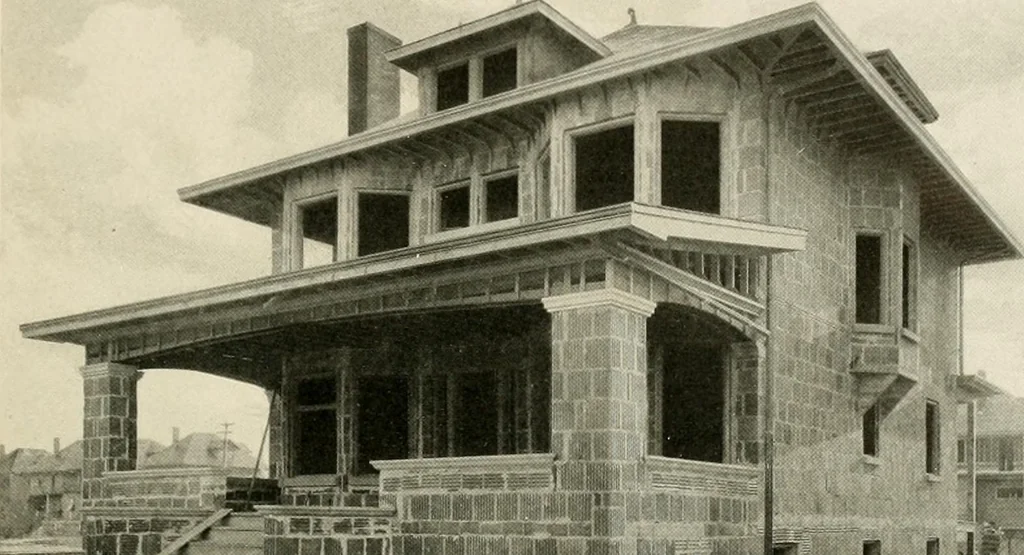 An illustration from Fireproof construction for houses and other buildings at moderate cost, 1910, leaf 24