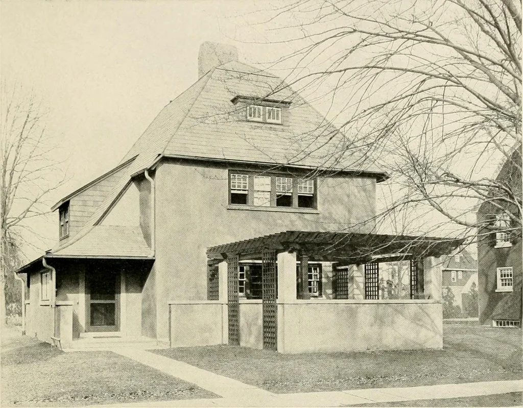An illustration from Fireproof construction for houses and other buildings at moderate cost, 1910, leaf 28