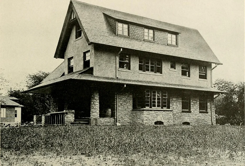 An illustration from Fireproof construction for houses and other buildings at moderate cost, 1910, leaf 30
