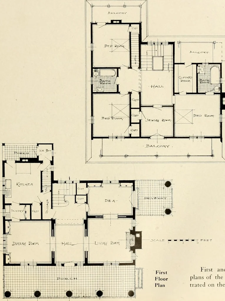 An illustration from Fireproof construction for houses and other buildings at moderate cost, 1910, leaf 58