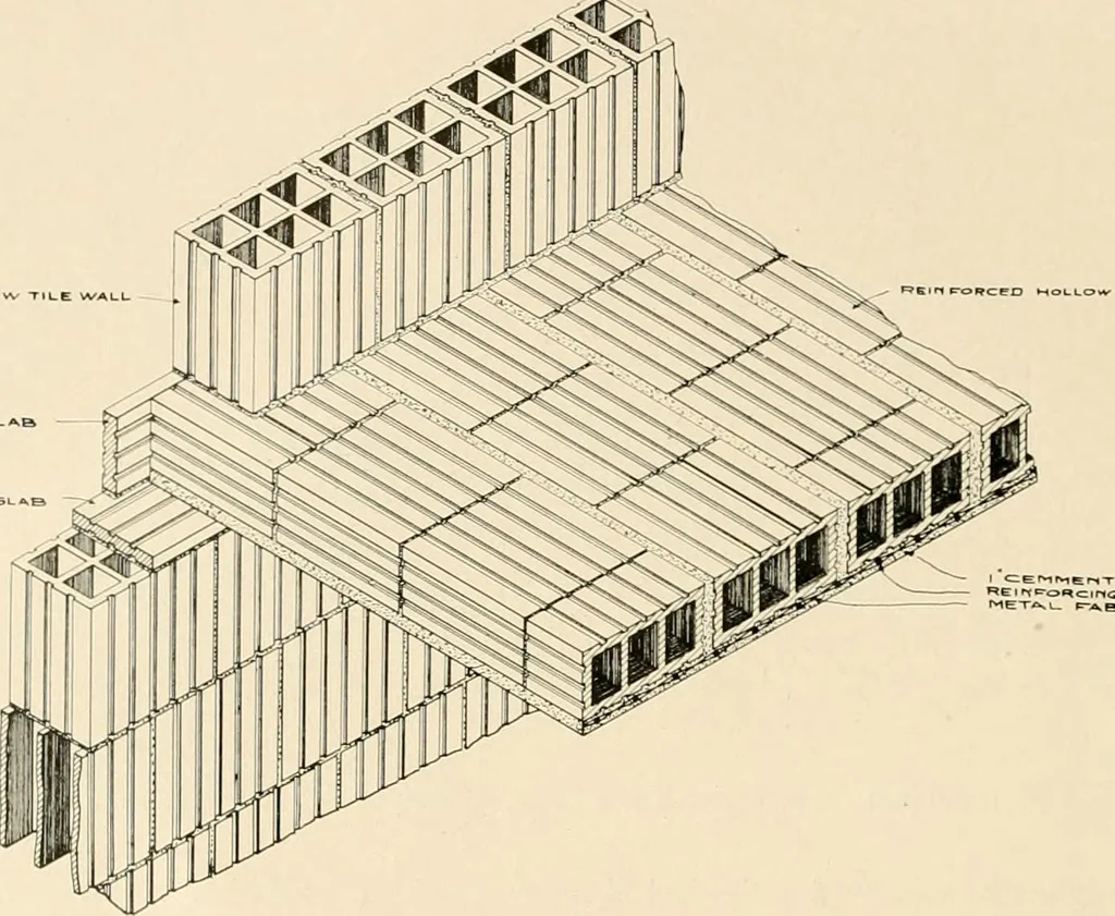 An illustration from Fireproof construction for houses and other buildings at moderate cost, 1910, leaf 83