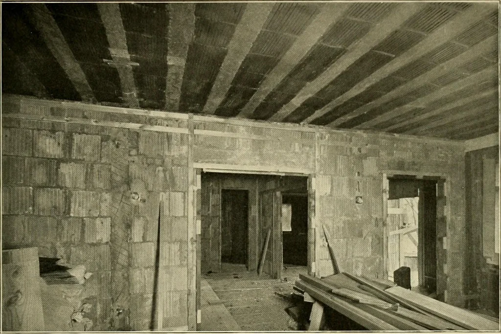An illustration from Fireproof construction for houses and other buildings at moderate cost., 1909, leaf 18