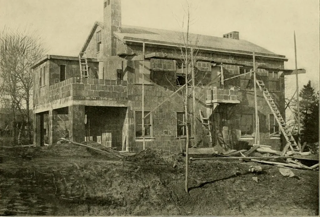 An illustration from Fireproof construction for houses and other buildings at moderate cost., 1909, leaf 20
