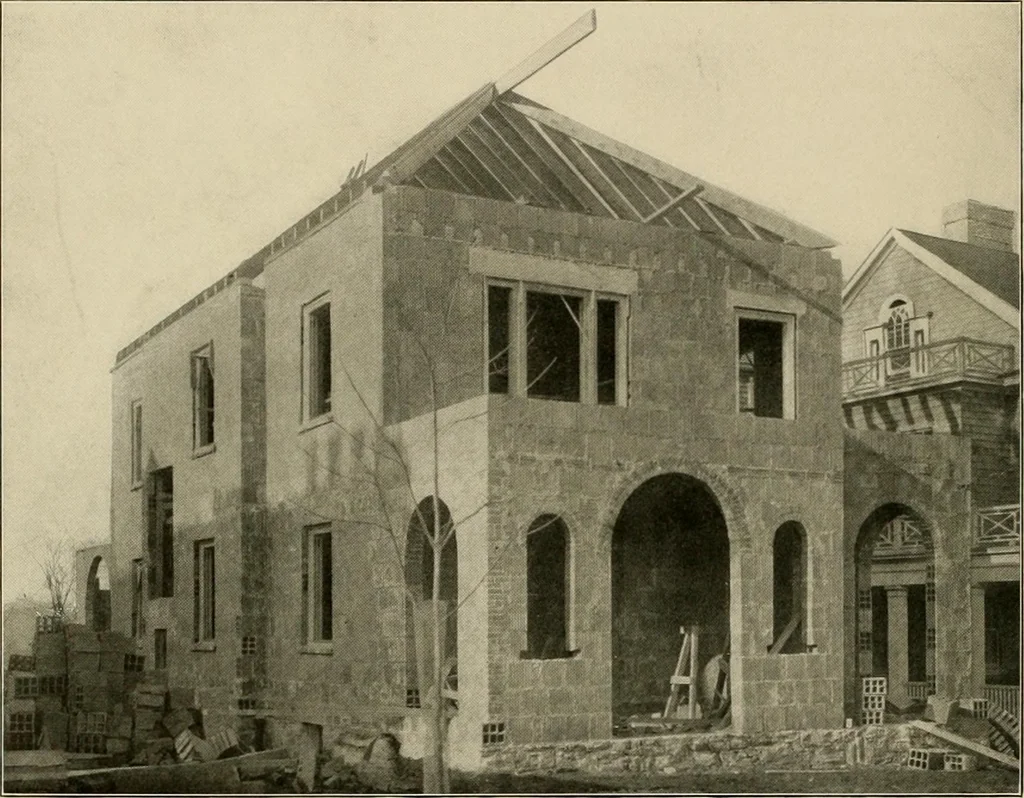 An illustration from Fireproof construction for houses and other buildings at moderate cost., 1909, leaf 25