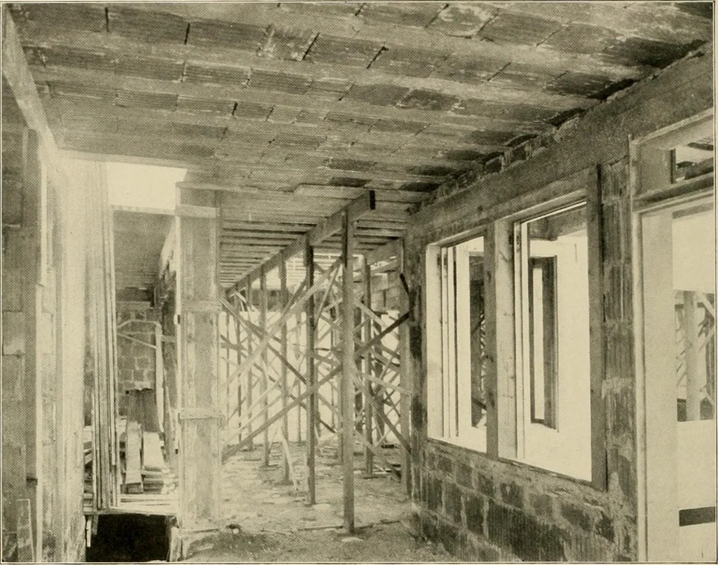 An illustration from Fireproof construction for houses and other buildings at moderate cost., 1909, leaf 27