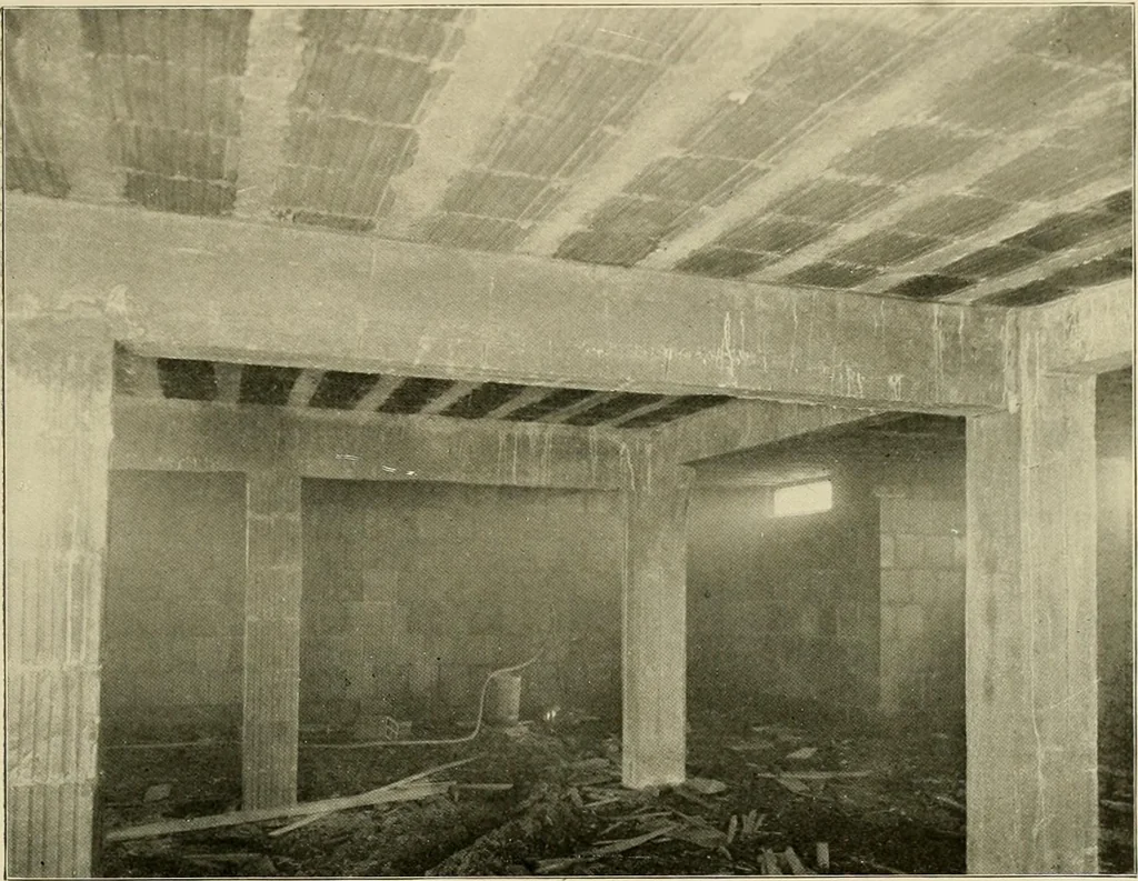 An illustration from Fireproof construction for houses and other buildings at moderate cost., 1909, leaf 28