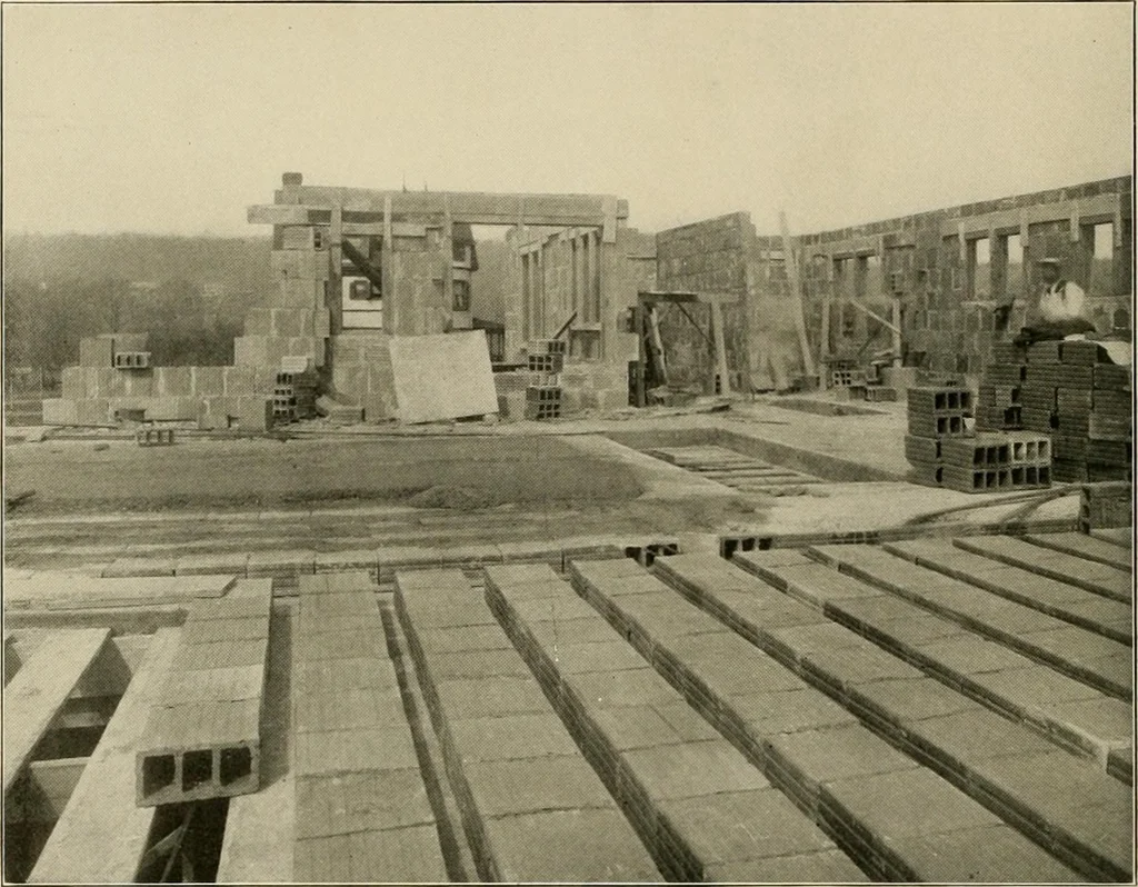 An illustration from Fireproof construction for houses and other buildings at moderate cost., 1909, leaf 29