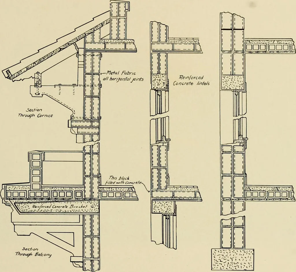 An illustration from Fireproof construction for houses and other buildings at moderate cost., 1909, leaf 32