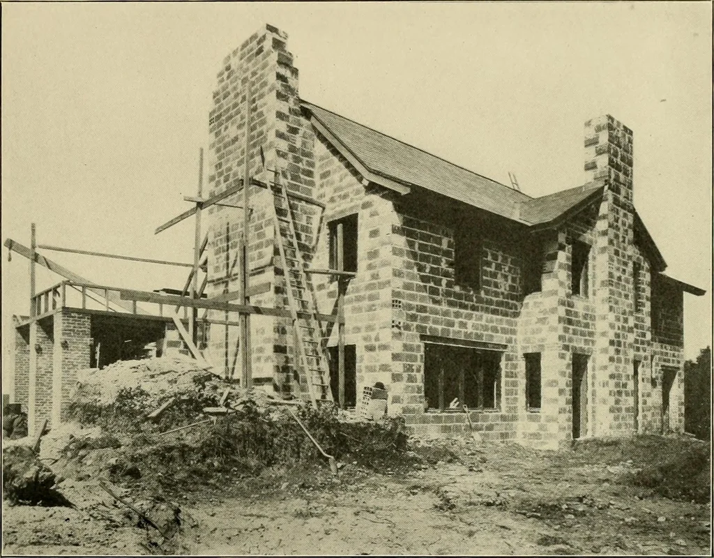 An illustration from Fireproof construction for houses and other buildings at moderate cost., 1909, leaf 34