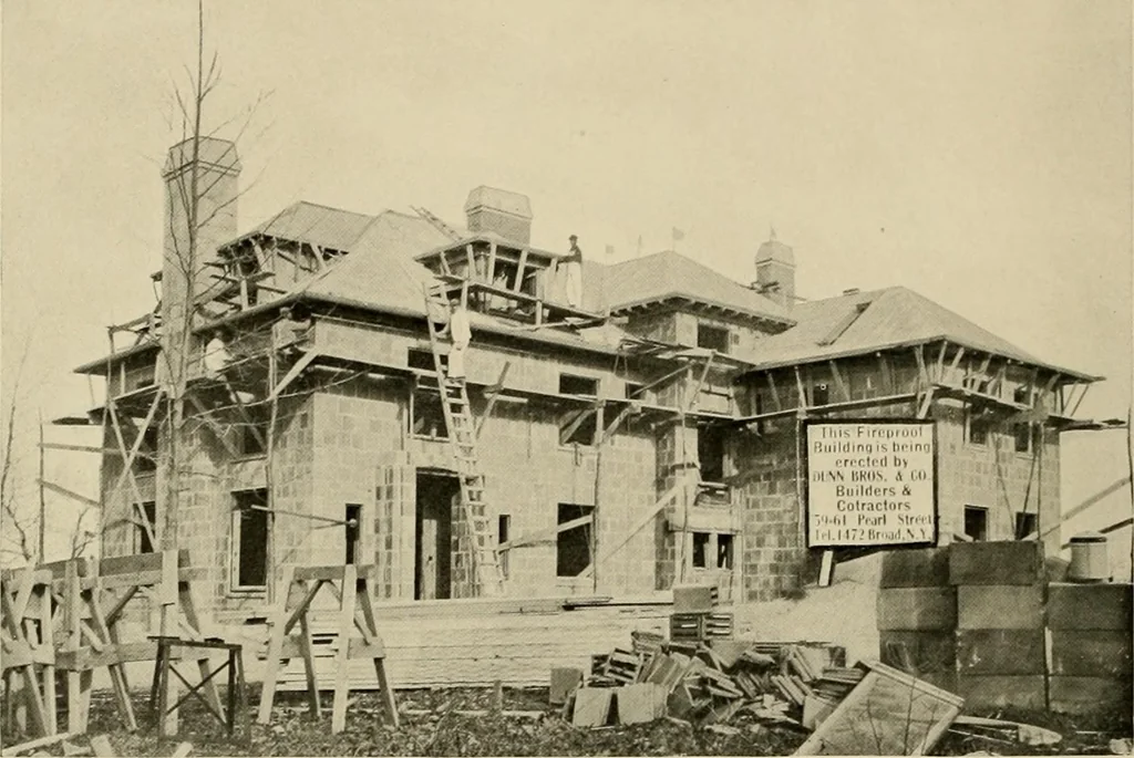 An illustration from Fireproof construction for houses and other buildings at moderate cost., 1909, leaf 47