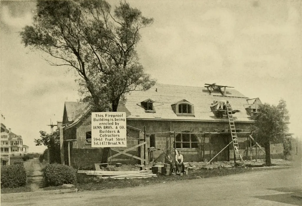An illustration from Fireproof construction for houses and other buildings at moderate cost., 1909, leaf 58