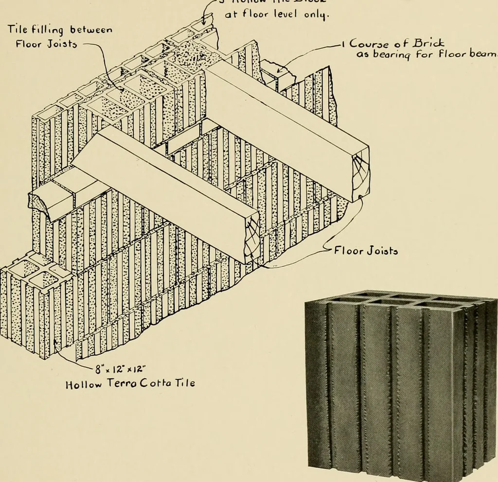 An illustration from Fireproof construction for houses and other buildings at moderate cost., 1909, leaf 68