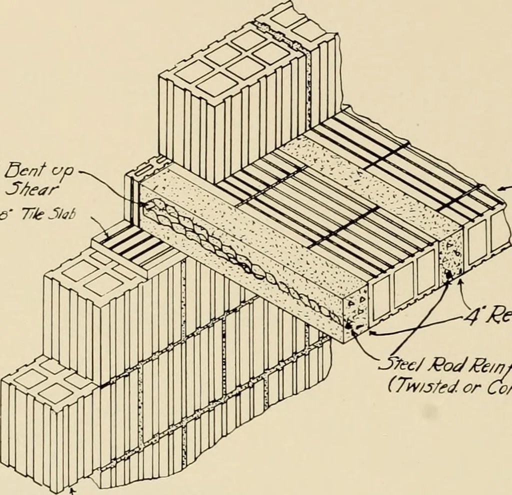 An illustration from Fireproof construction for houses and other buildings at moderate cost., 1909, leaf 69